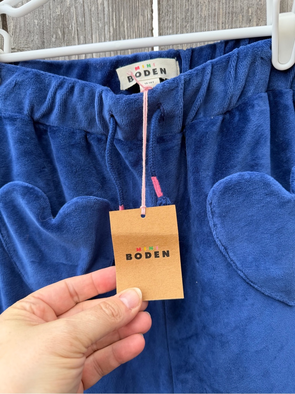 Girls 13-14y Mini Boden New With Tags Veleveteen lounge pants. - Picture 2 of 5